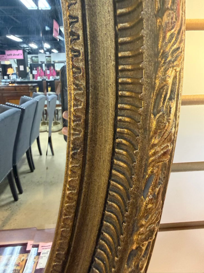 TIMELESS REFLECTIONS Gold Oval Beveled Mirror