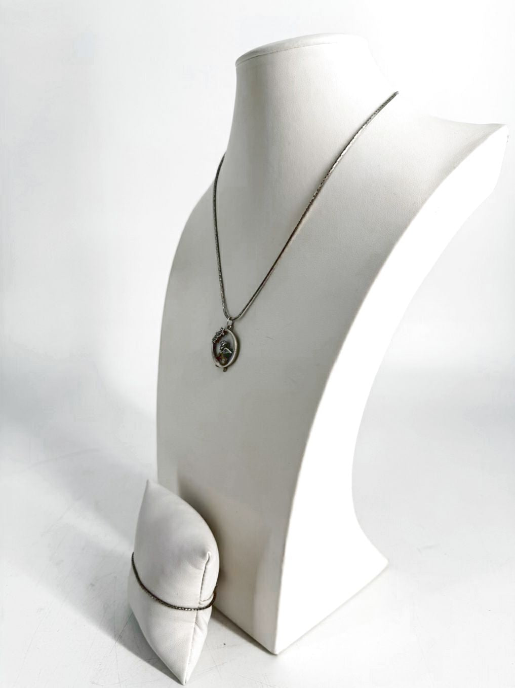 STERLING SILVER Angel Necklace & Bracelet set