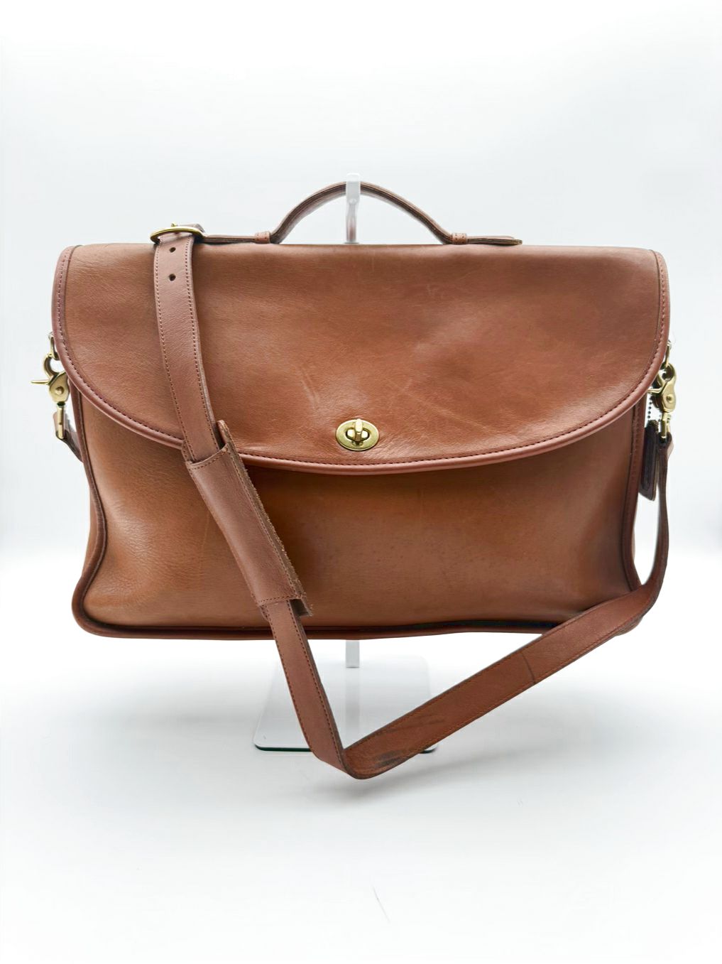 COACH Leather Cognac Briefcase