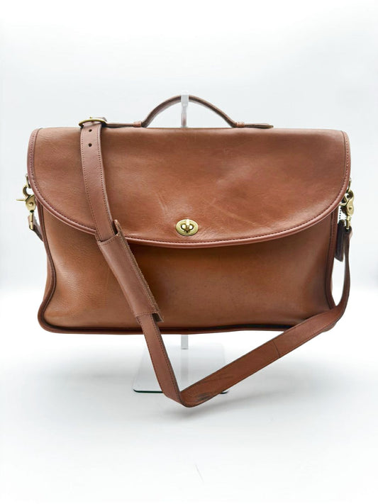 COACH Leather Cognac Briefcase