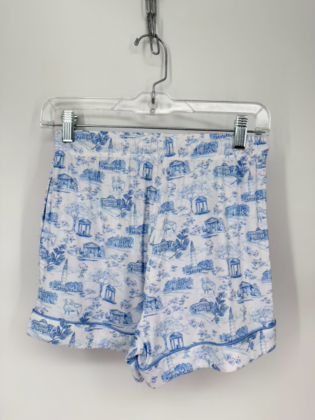 NOTHING FINER UNC - Tar Heels Wmn's Size S White & Blue Print Pajama Set NWT