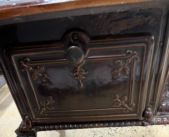 FRENCH Brown Cast Iron Decorative Stove