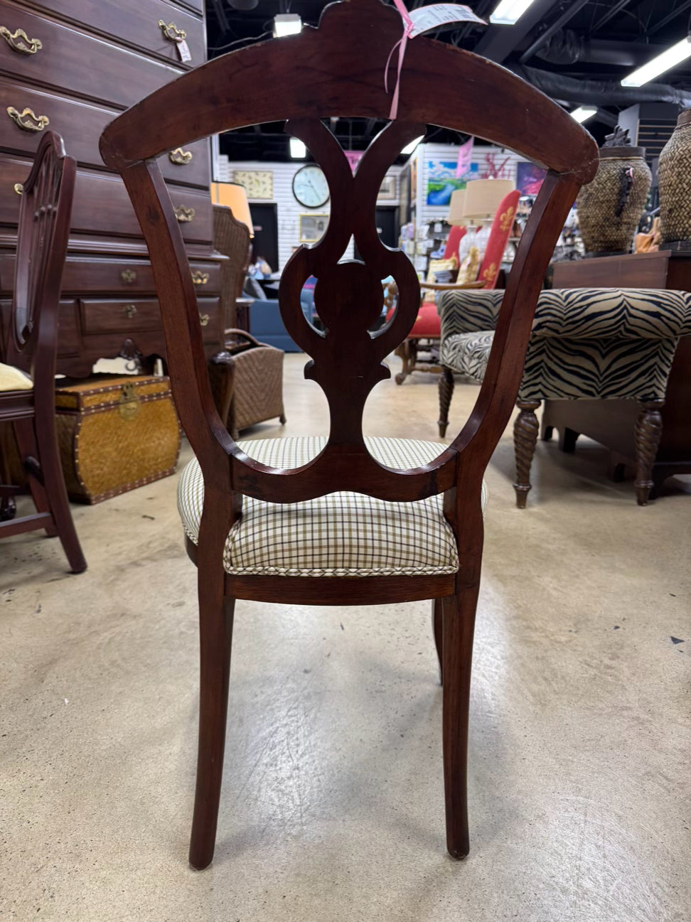 Carved Wood Victorian Pair of Small Side Chairs