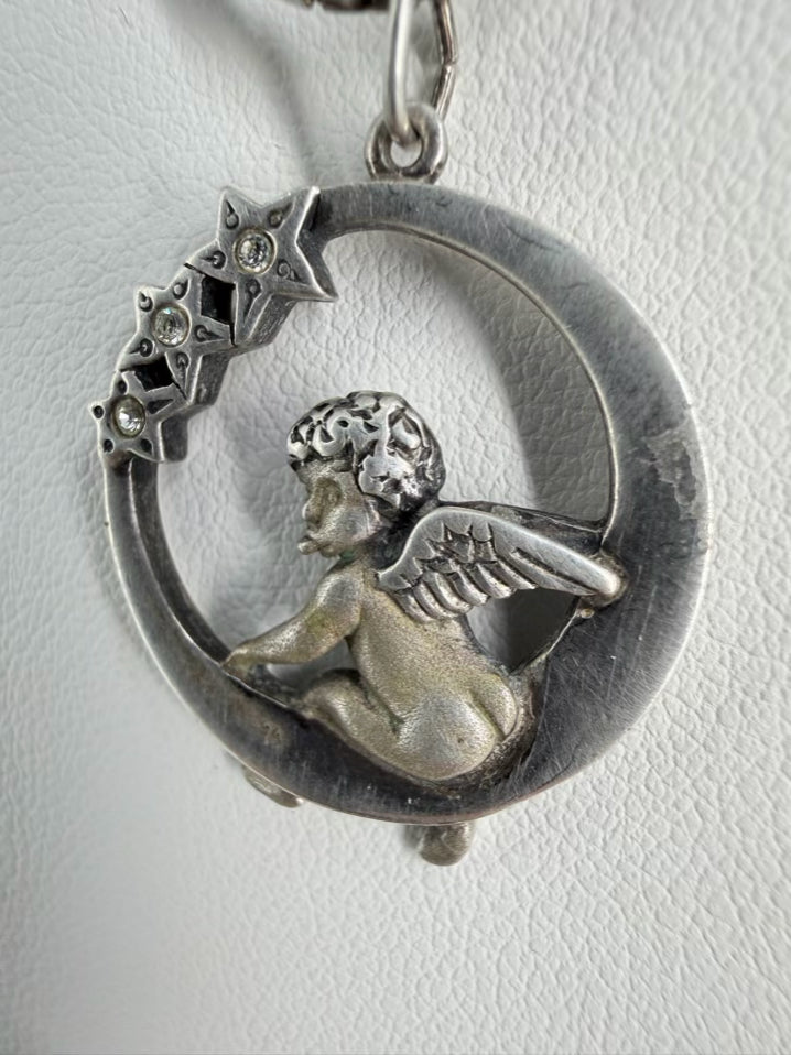 STERLING SILVER Angel Necklace & Bracelet set