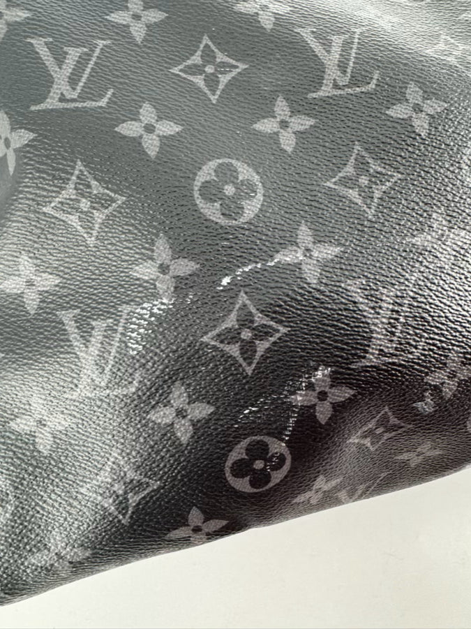 LOUIS VUITTON Black & Gray Monogram Keepall Bandouliere 55 Duffle Bag