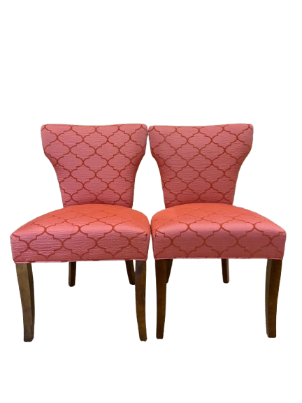 Rust Parsons Geometric Pair Of Chairs