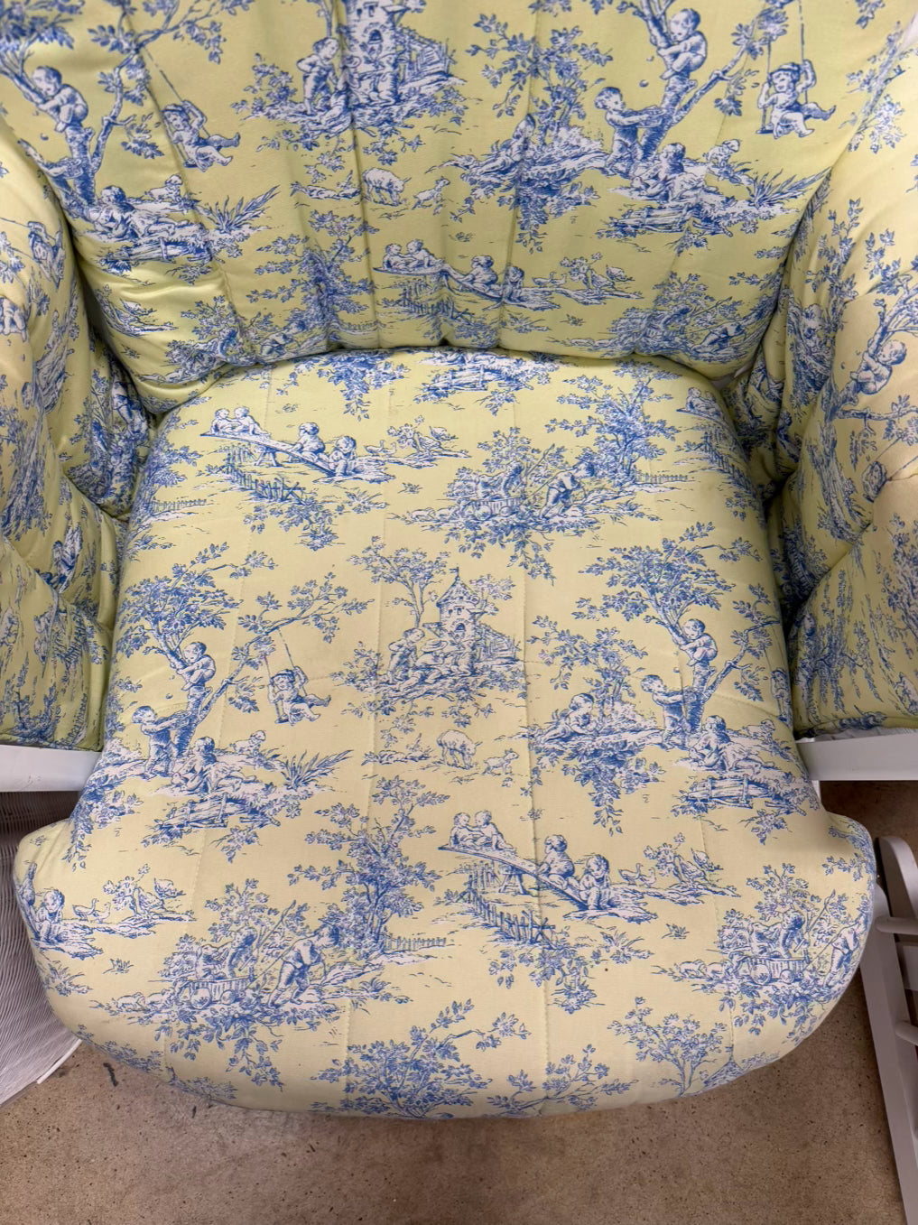 DUTAILIER White Glider Rocker Chair