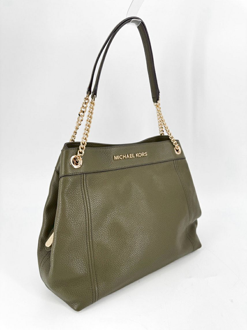 MICHAEL KORS Green Leather Purse