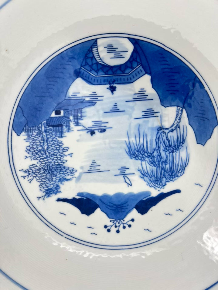 CHINESE EXPORT Blue & White Porcelain Canton Blue Bowl