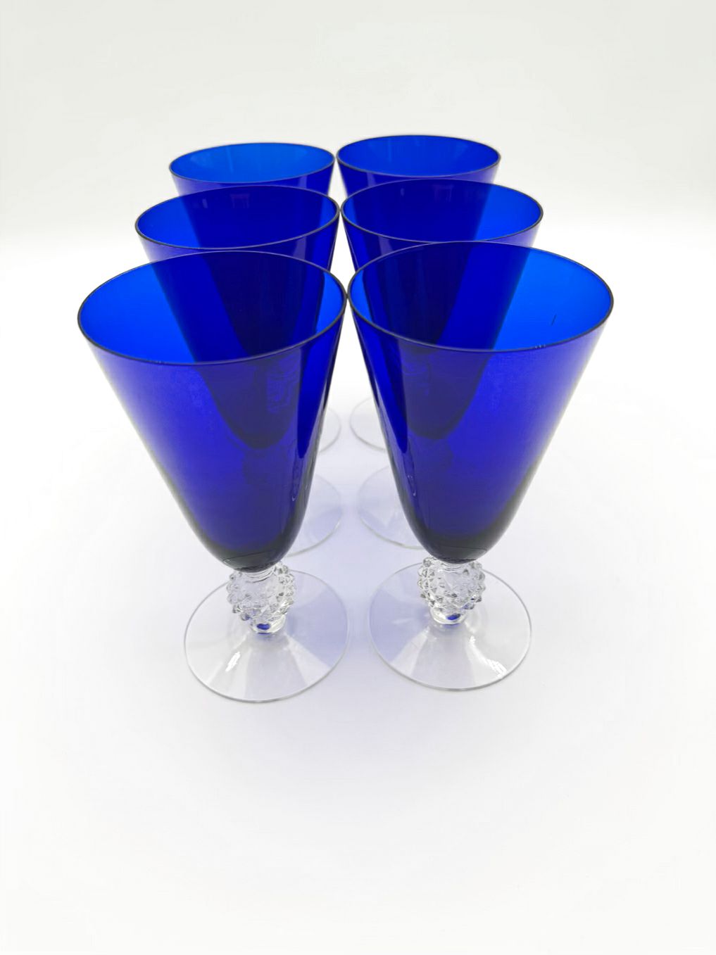 Cobalt Glass Golf Ball 6 Morgantown Glassware