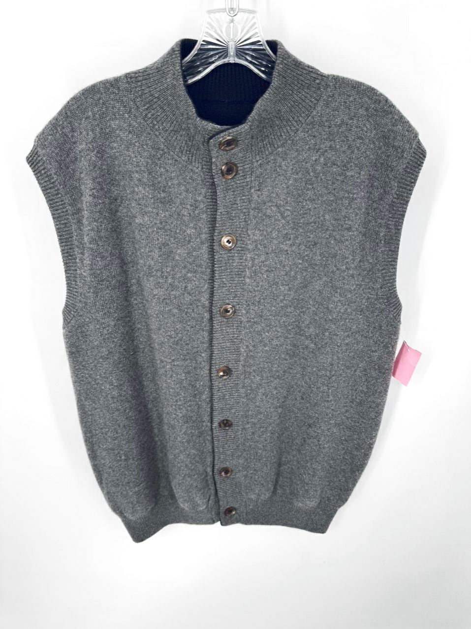 Size XL Gray & Navy Cashmere Reversible Vest