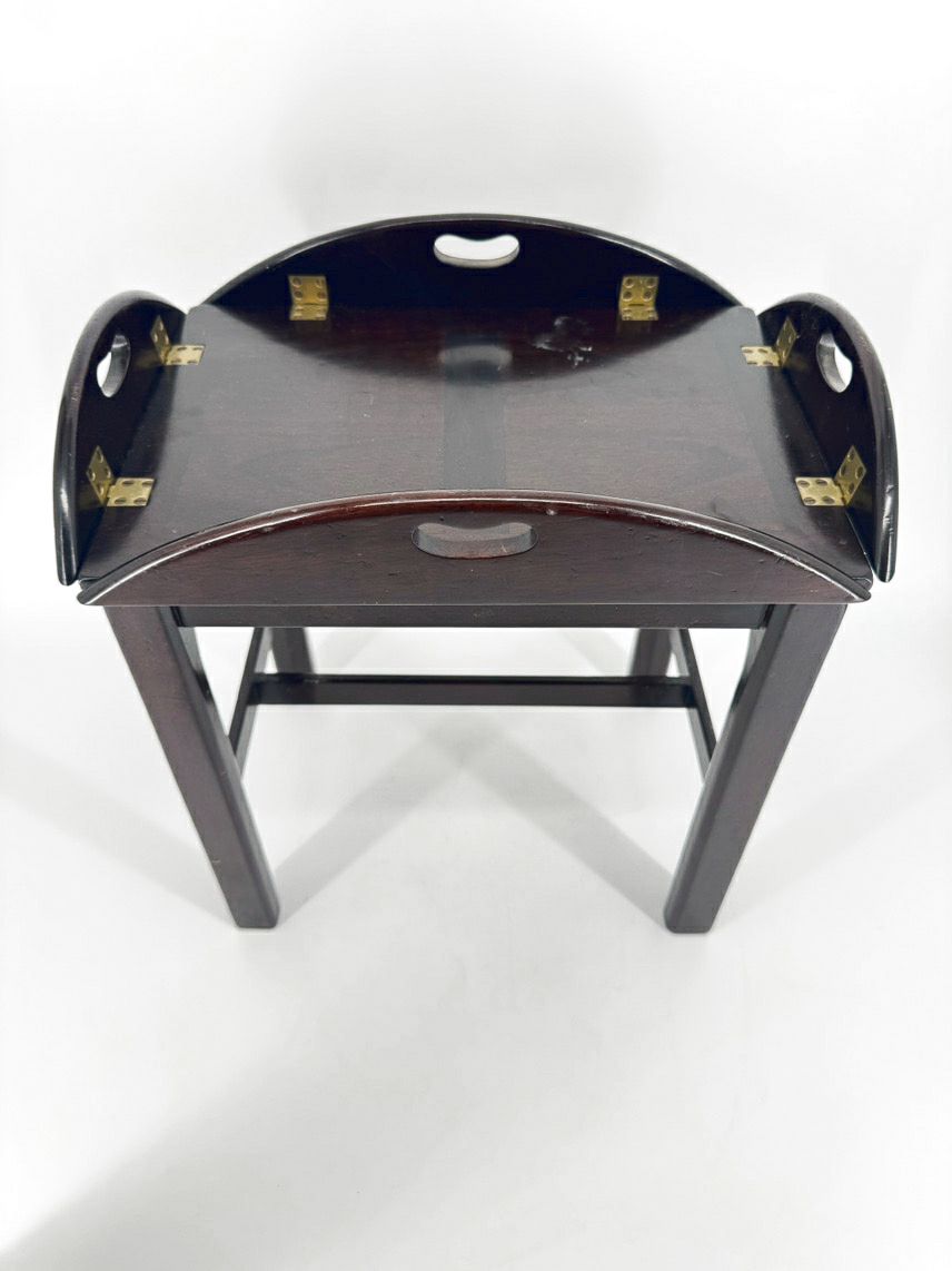 Wood 2-Piece Small Butler's Tray Side Table