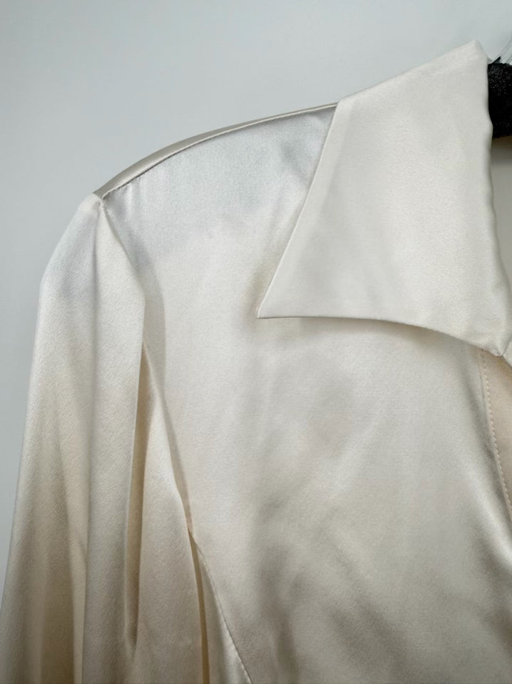 LAFAYETTE 148 Size 6 Champagne Silk Blouse