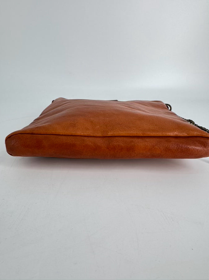 PRATESI FIRENZE Cognac Leather Crossbody Bag