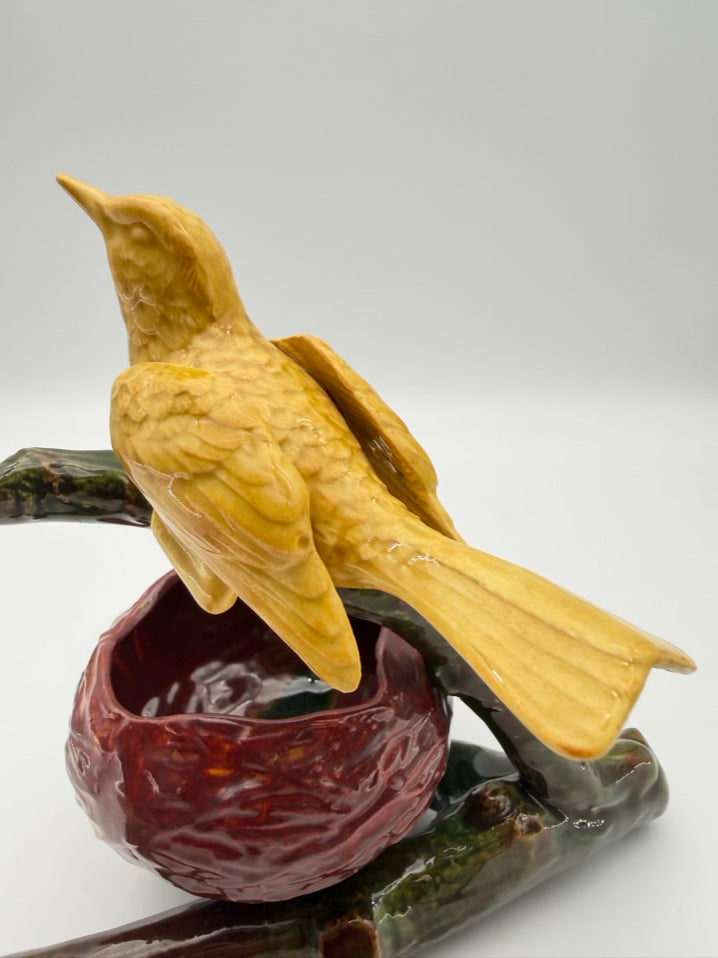 CHANGESTROM Brown, Green & Yellow Ceramic Bird Object
