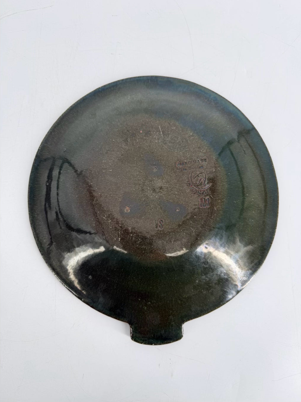 ANDERSON & JOHANNSON Green Höganäs Pottery Fish Plate Setting For 6