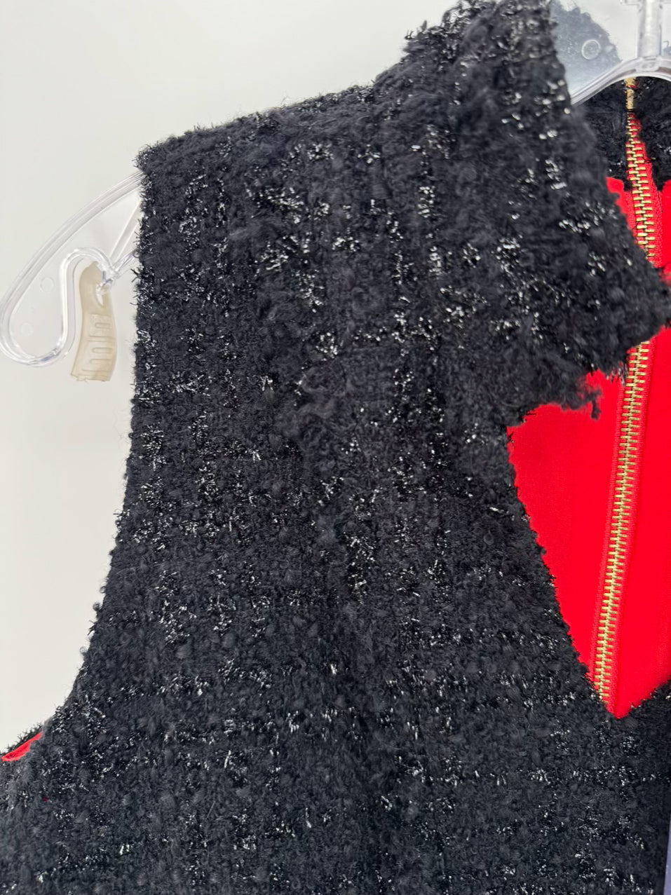 SAIL TO SABLE Size 10 Black Sparkle Tweed Sleeveless Dress NWT