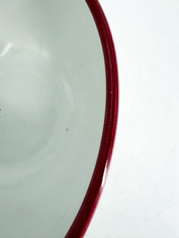 VIETRI SOLIMENE Red & White Bowl