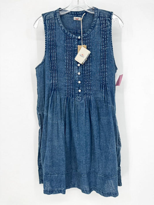 FAHERTY Size L Blue Chambray Isha Dress NWT