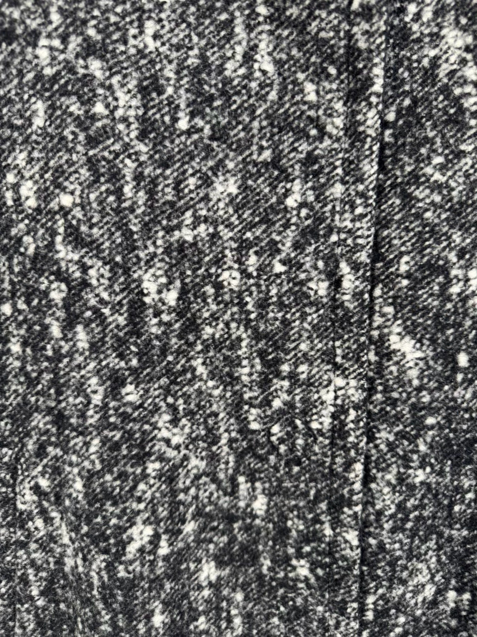 CIVIDINI Size 46 Black & Gray Wool Blend Coat