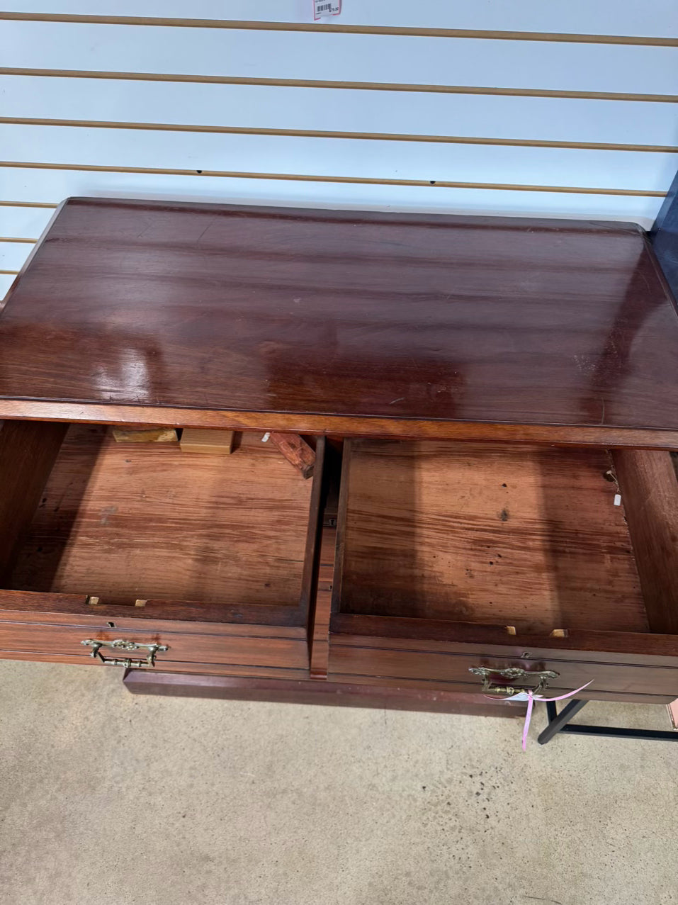 ANTIQUE Wood 5-Drawer Chest