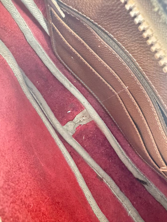 VINTAGE DOONEY & BOURKE Red & Brown Leather Purse