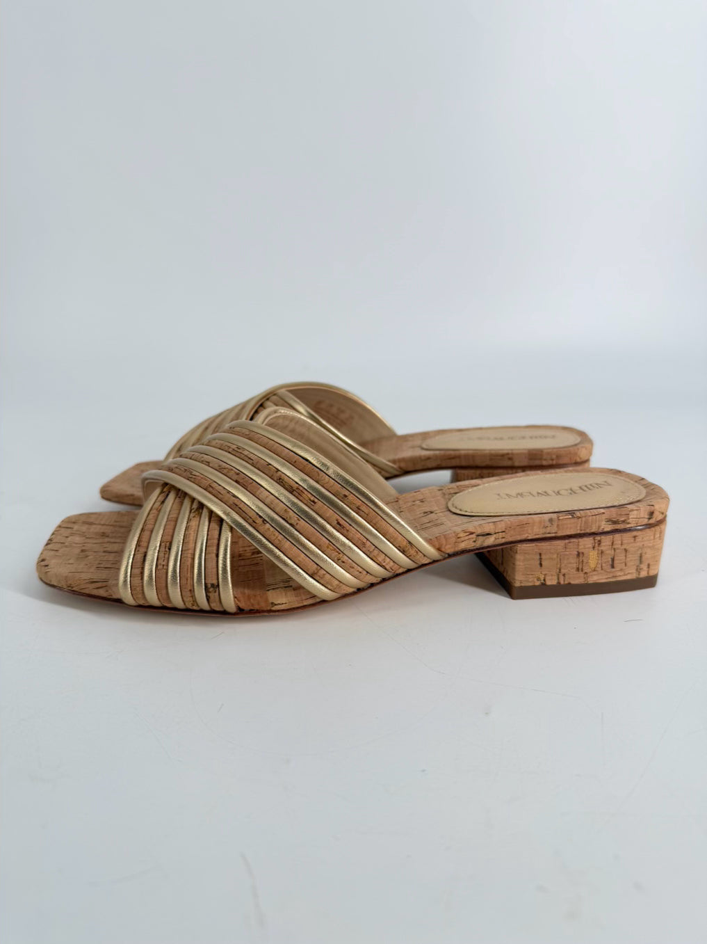J MCLAUGHLIN Size 9 Gold Leather Sandals