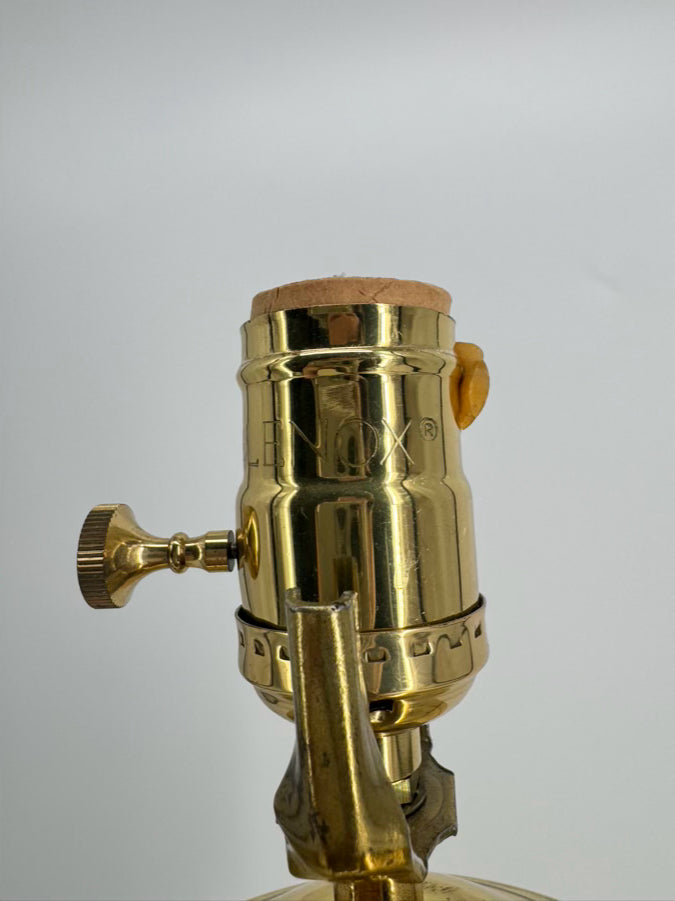 LENOX Cream Porcelain Raised Flower Design Lamp