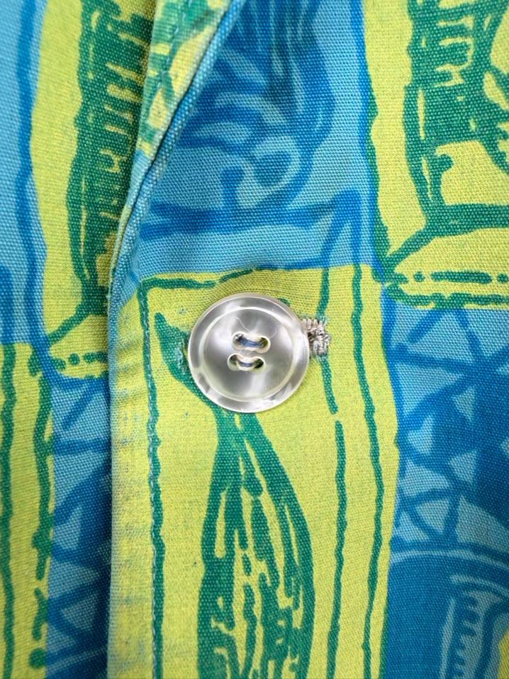 VINTAGE LILLY PULITZER Size 39 Blue & Green Print Sport Coat