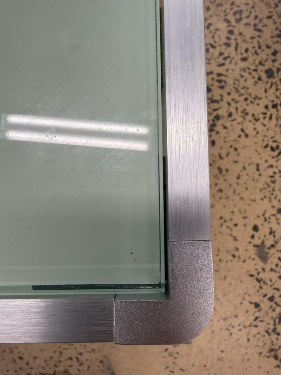 Metal & Glass End Table