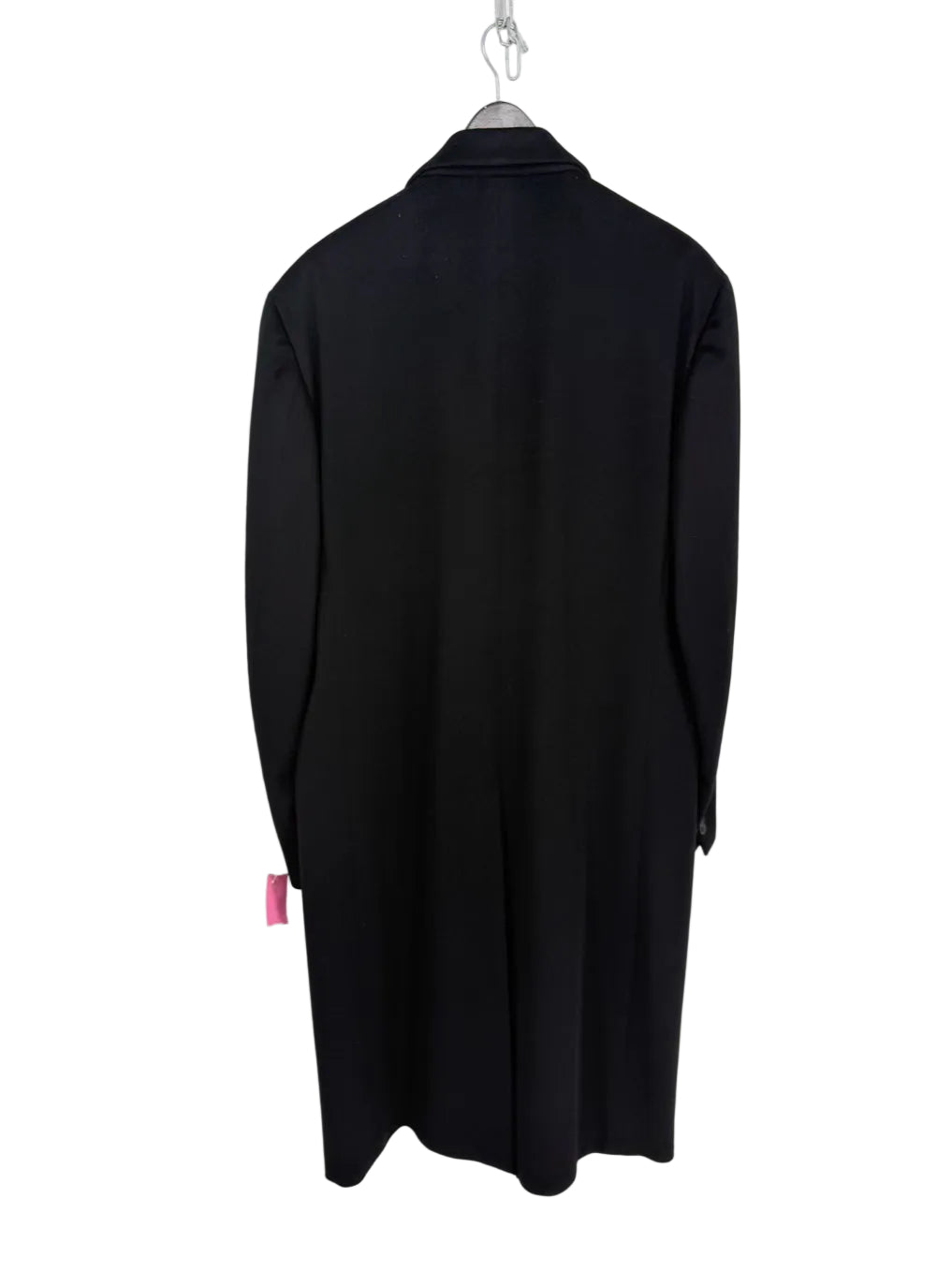 BARCELINO By BELVEST Men's Size 56 Black Wool & Cashmere Overcoat
