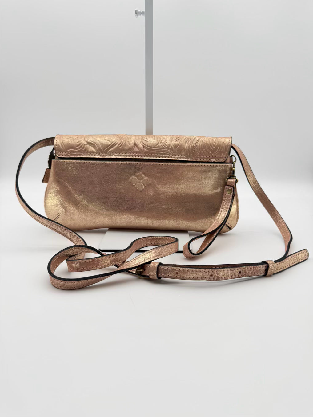 PATRICIA NASH Leather Rose Embossed Crossbody Bag