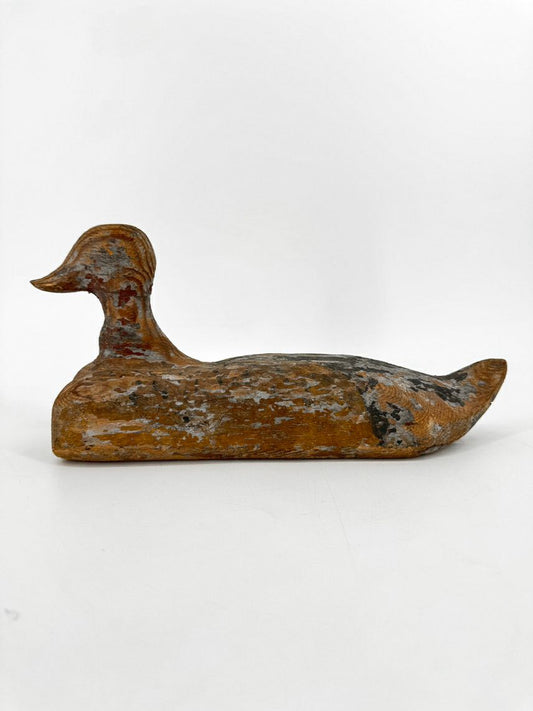 VINTAGE Wood Carved Duck Decoy