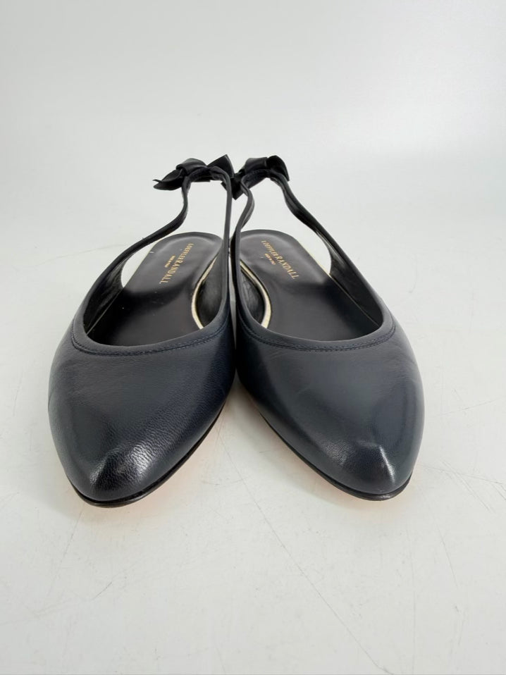 LOEFFLER RANDALL Size 8 Black Leather Flats