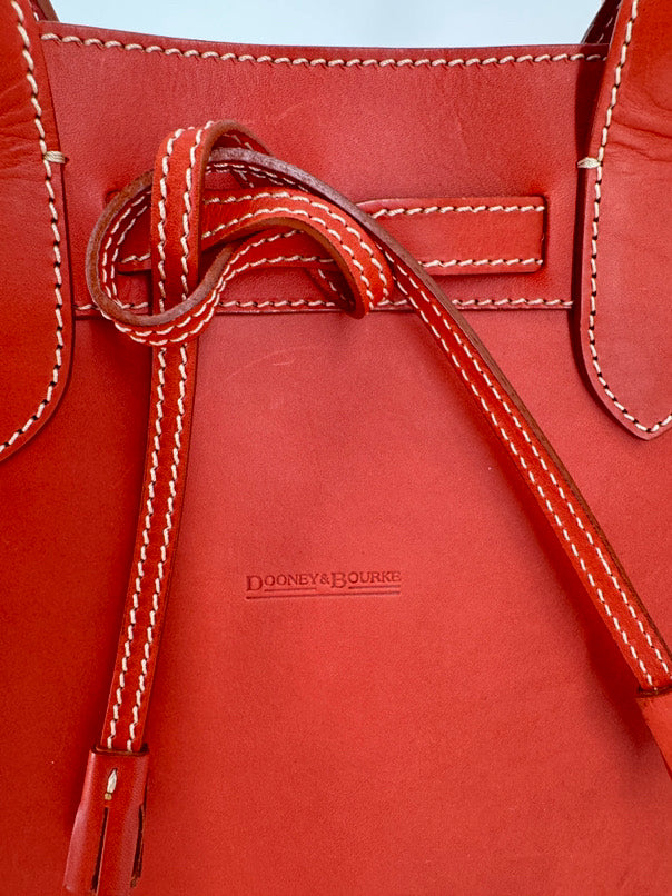 DOONEY & BOURKE Rust Leather Alto Tassel Tote Bag
