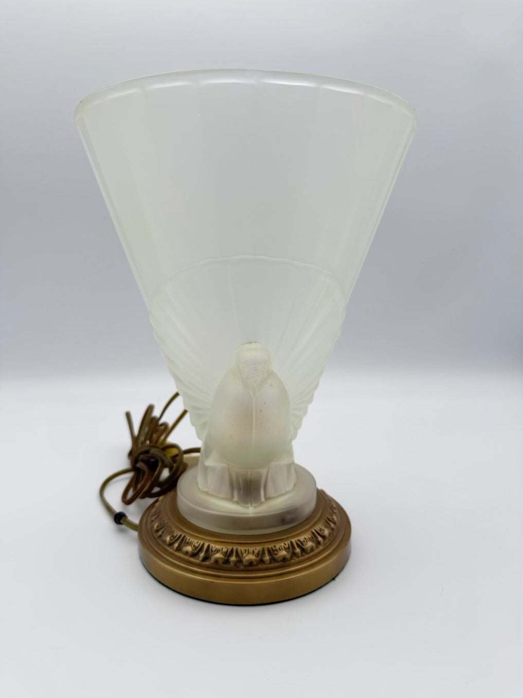 Frosted Glass Torchiere Dove Lamp