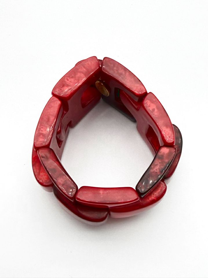 DOMINIQUE DENAIVE Red Resin Bracelet