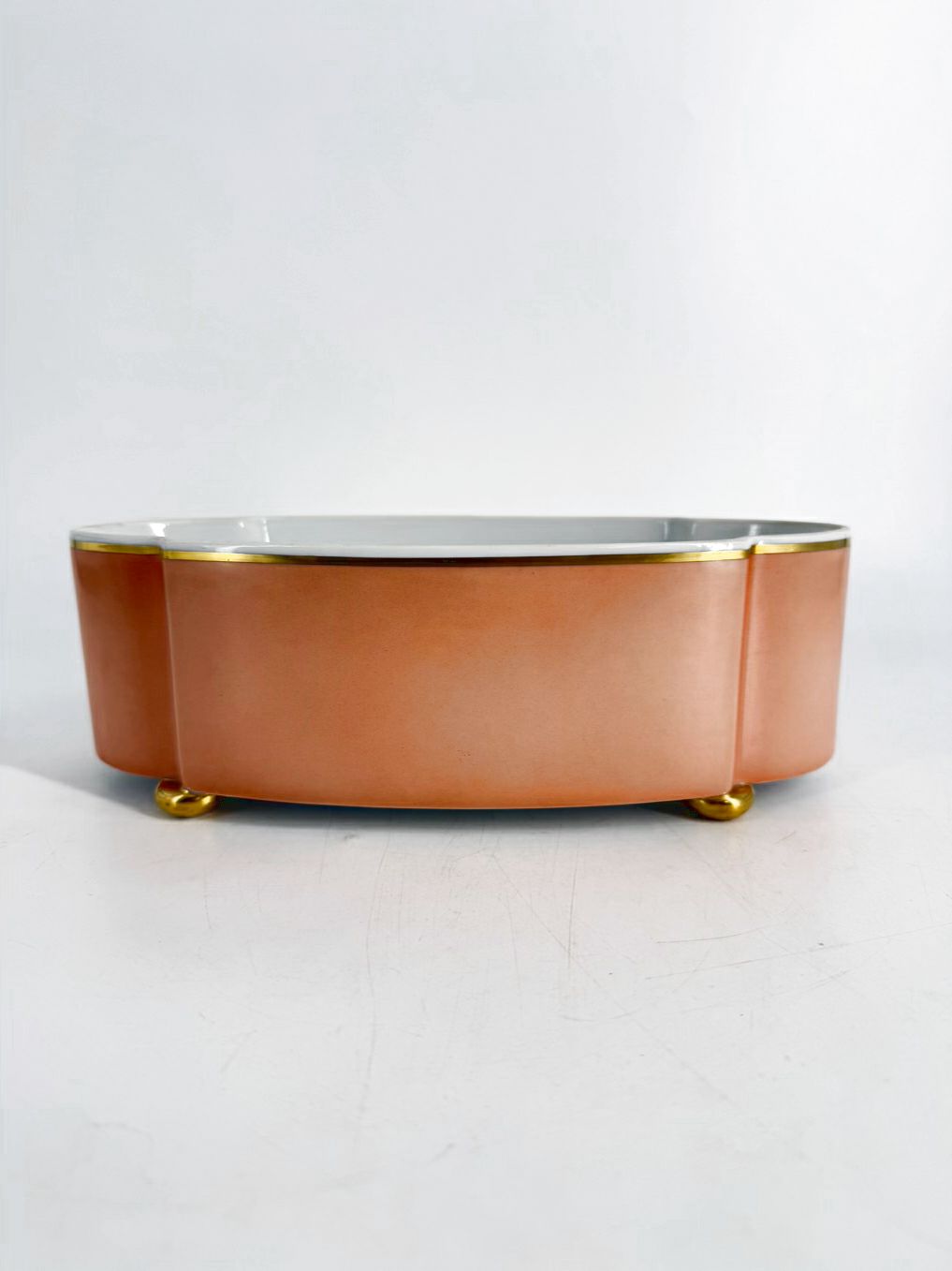 MOTTAHEDEH Peach Ceramic Vista Alegre Bowl