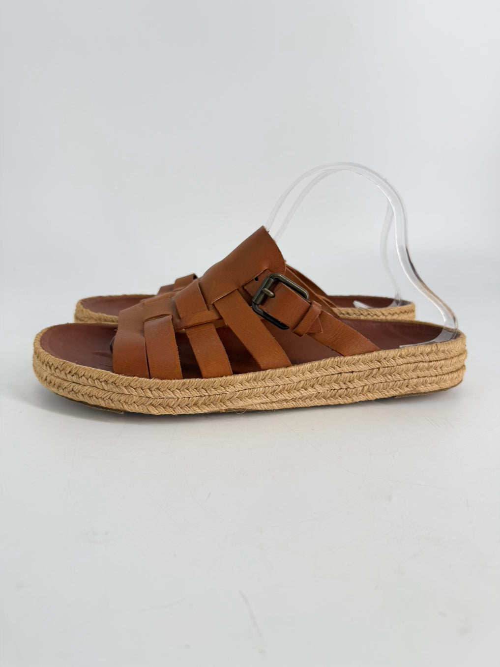 RALPH LAUREN Size 10 Cognac Leather Sandals