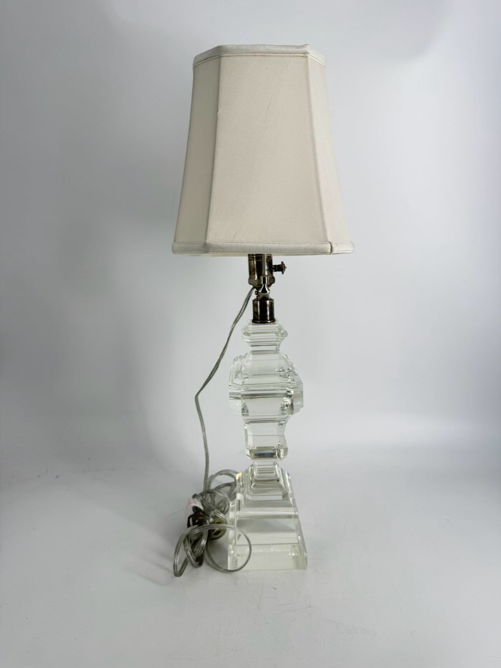 Clear Glass Lamp w/ Shade