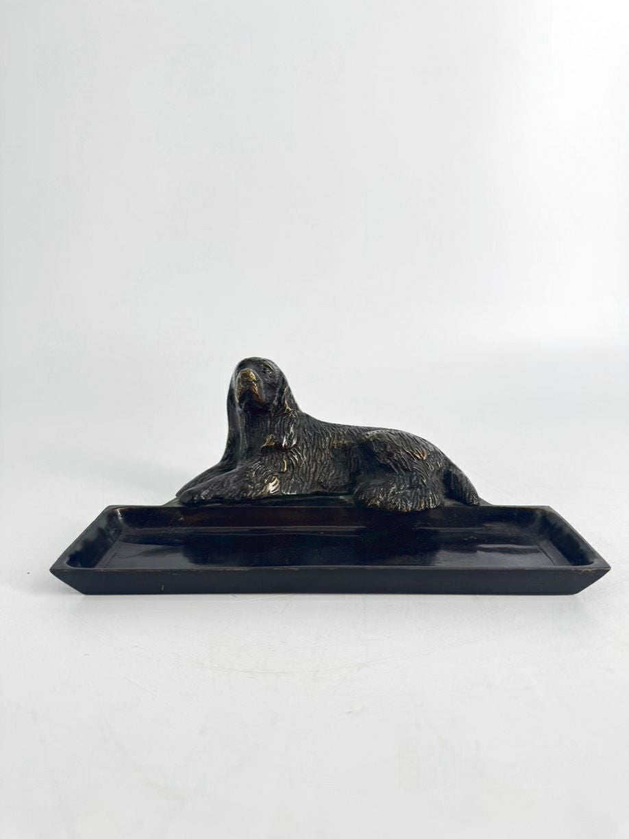 Cast Metal Spaniel Pen Holder