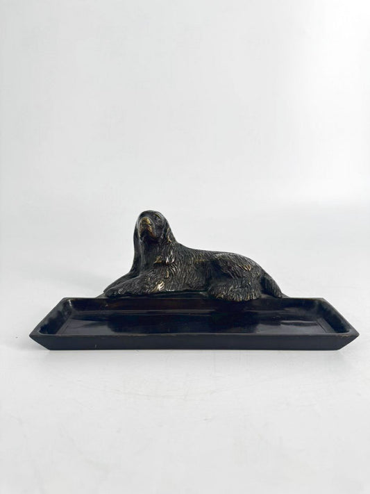 Cast Metal Spaniel Pen Holder