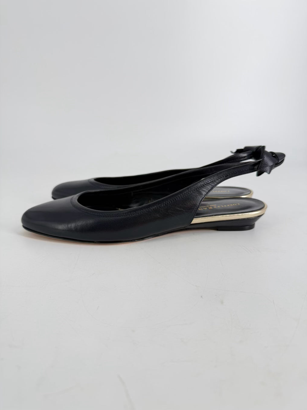 LOEFFLER RANDALL Size 8 Black Leather Flats