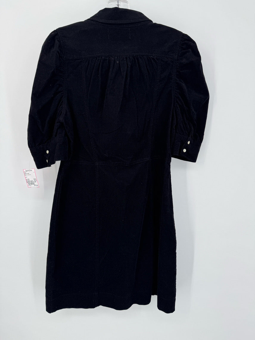 DEAR JOHN Size M Black Corduroy Dress NWT