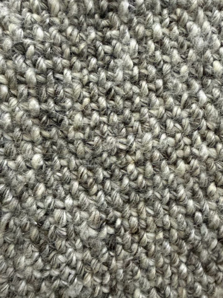 WORLD MARKET Gray & Cream Woven Wool Blend Area Rug