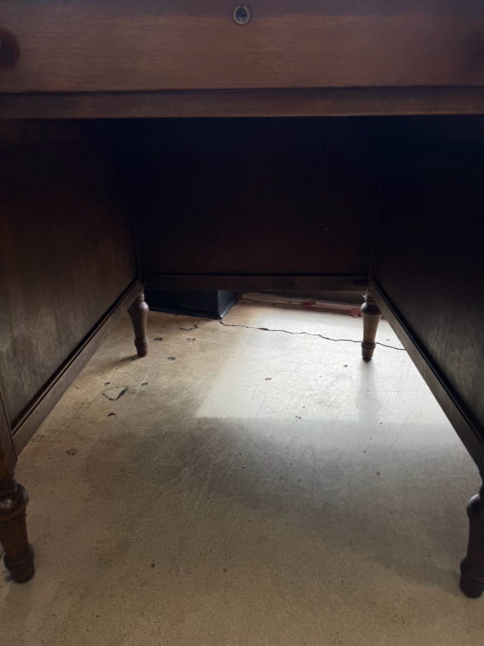 ANTIQUE Wood 3-Drawer Desk