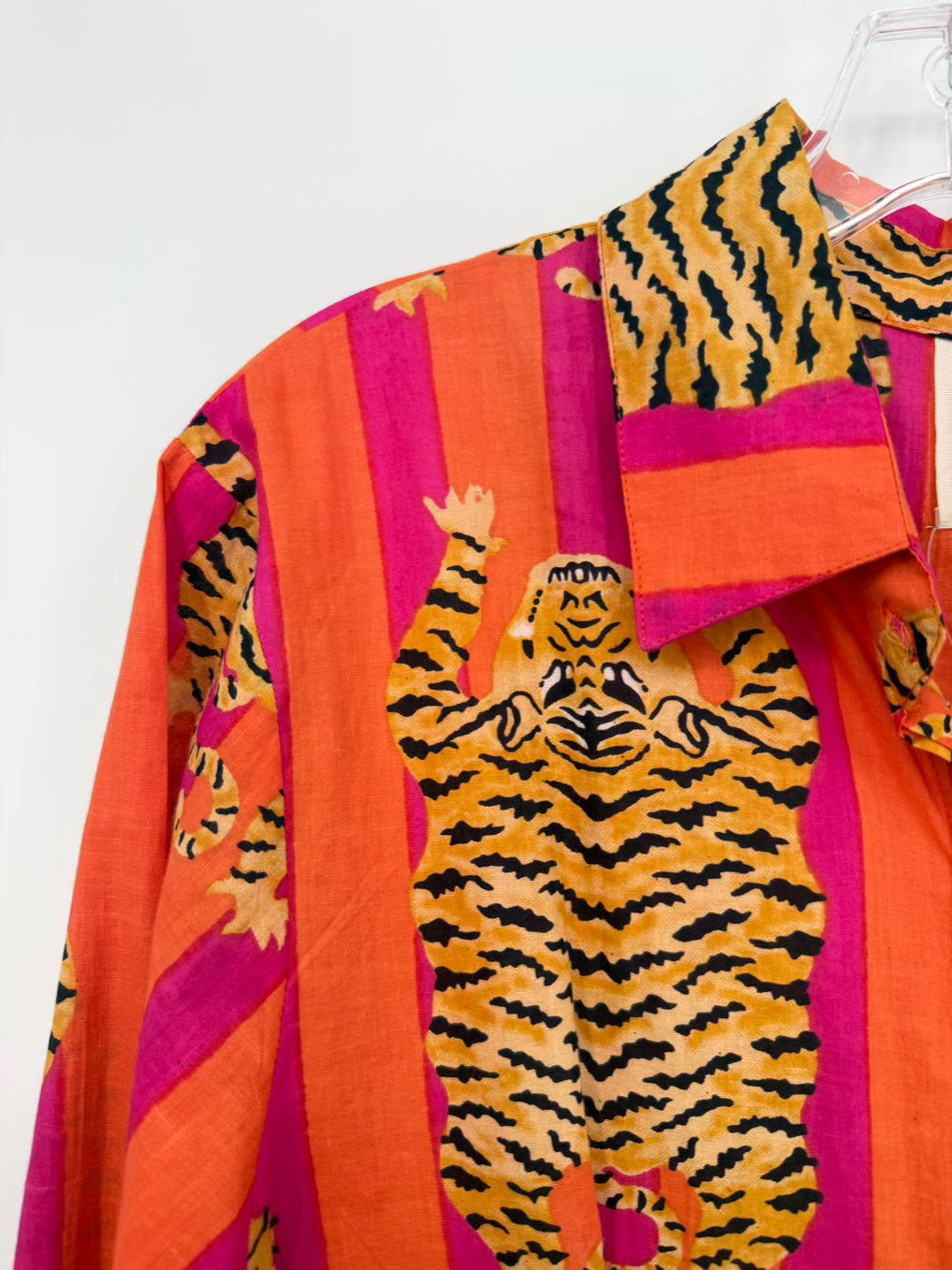 GUADALUPE Size XL Orange & Pink Print Maxi-Dress NWT