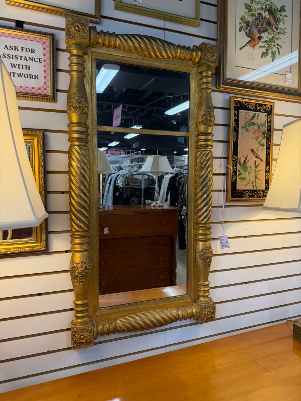 Gold Giltwood Federal Style Mirror