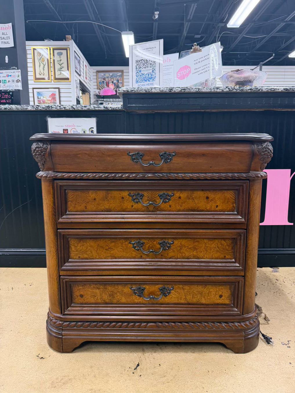 ASPEN HOME Medium Dark Wood 3 Drawer Chest