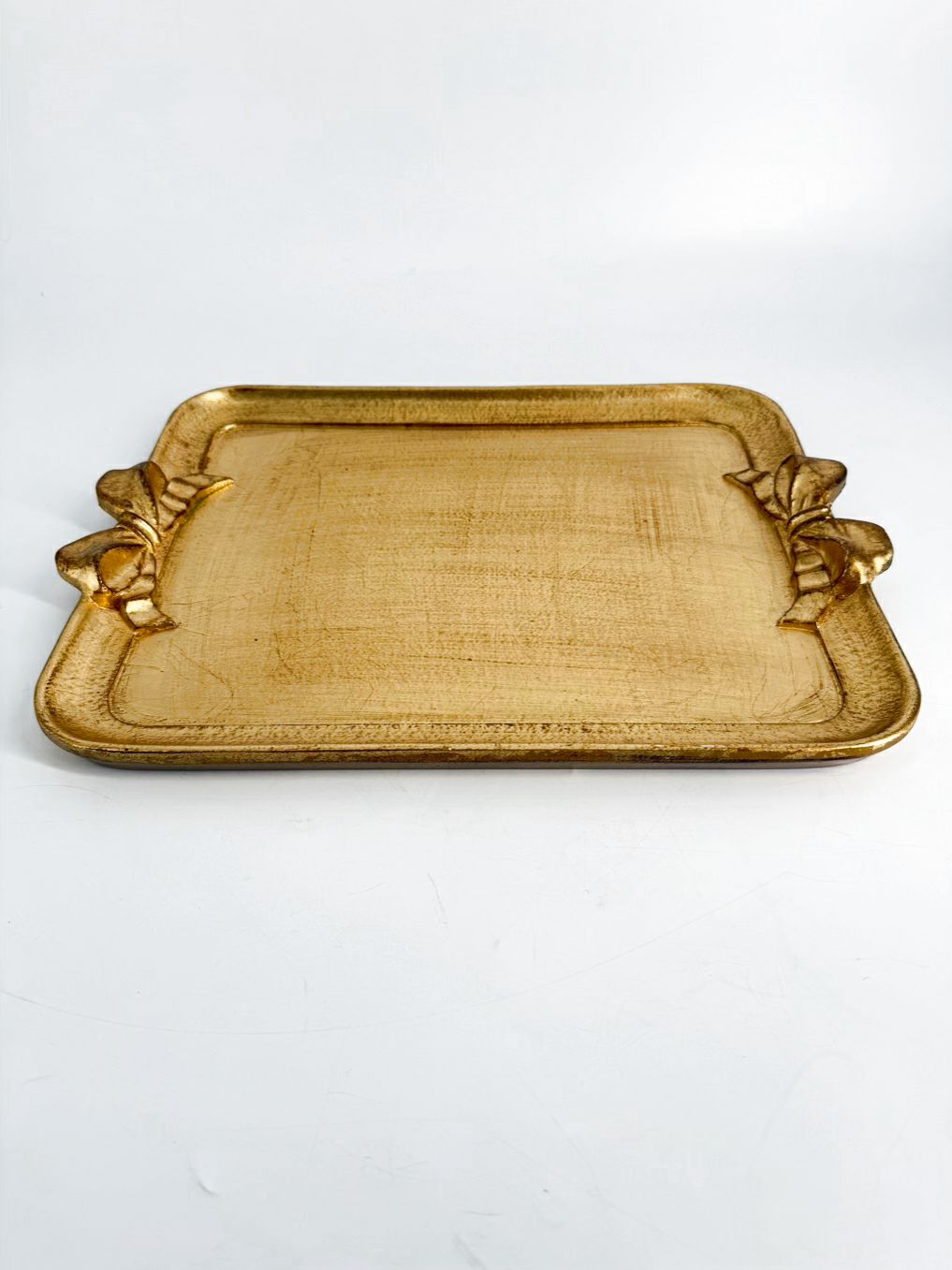 ITALY Gold Wood Florentine Bow Tray